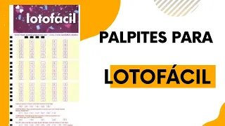 PALPITES PARA LOTOFÁCIL