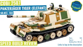 COBI 2507 SD.KFZ. 184 Panzerjäger Tiger (Elefant) - Speed Build Review