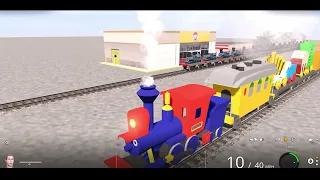 TRAINZ RAILROAD SIMULATOR - CASEY JR COMING DOWN THE TRACKS! - THE WOODEN STEAM ENGINE!