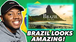 AMERICAN REACTS To Top 10 Places To Visit in Brazil