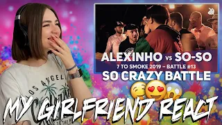 My GIRLFRIEND React : ALEXINHO vs SO-SO | Grand Beatbox 7 TO SMOKE Battle 2019
