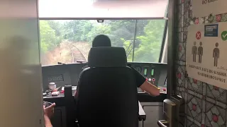 Macedonian train drives through the middle of nowhere