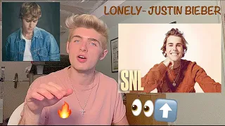 Lonely- Justin Bieber ft. Benny Blanco ( Live ) Saturday Night Live *REACTION*