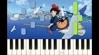 "piano tutorial "I'LL BE ALRIGHT" from Kiki's Delivery Service, Miyazaki, Hisaishi, free sheet music
