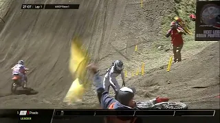 Gajser goes down in MXGP Race 1 | YPF INFINIA MXGP of Patagonia-Argentina 2024 #MXGP