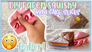 DIY CAKE SLICE PAPER SQUISHY TUTORIAL! NO FOAM