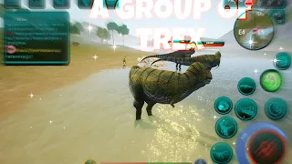 A GROUP TREX GAMEPLAY FULL RUSH GAME PLAY (the cursed Isle)