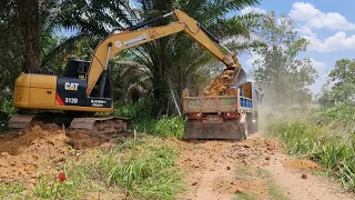 มาดู CAT 312D เจาะดินแข็งจะเป็นยังไง Dump Truck Excavator