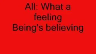 X Factor Finalists - What A Feeling with Lyrics