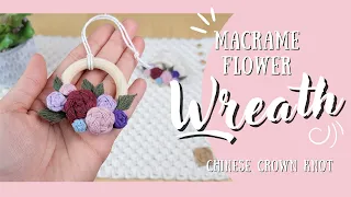 Macrame Flower Spring Wreath Tutorial | Chinese Crown Knot