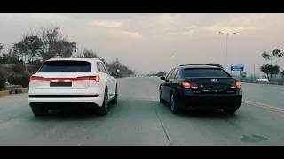 Lexus Gs450h vs Audi ETron - Standing 1/4 Mile Race