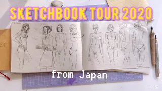 БОЛЬШОЙ ОБЗОР СКЕТЧБУКА // Sketchbook tour // Скетчбук из Японии/ без разговоров✌️