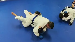 Gracie Jiu Jitsu blue belts sparring,  Pete and Peter