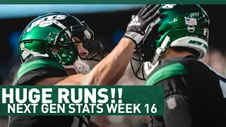 The Numbers Behind Zach Wilson & Braxton Berrios Touchdown Runs In Week 16 | The New York Jets | NFL