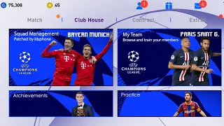 eFootball PES 2021 Mobile V5.0.0 Uefa Champions League Patch - Best PES 21 UCL patch - HD Graphics