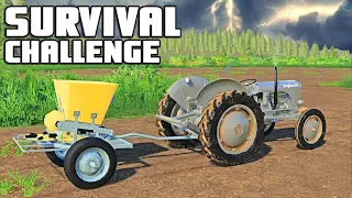 FARMING WITH NO MONEY IN THE RAIN - Survival Challenge | Episode 3