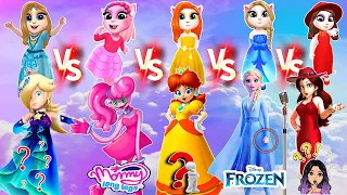 All Princesses || Rosalina 🌹 Vs Mommy long legs Vs Daisy 🌼 Vs Frozen of Elsa Vs Pauline 💖 Vs Angela