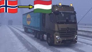 Euro Truck Simulator 2 | Long Delivery Trondheim (Nor) to Budapest (Hun) | Mercedes-Benz Actros MP5