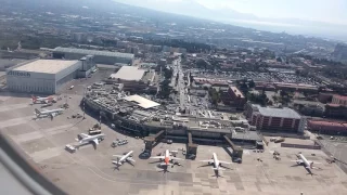 Plane take off - A320 - Napoli (Naples), Vesuvio (Vesuvius)
