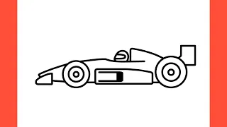 How to draw a Race Car step by step / drawing sports car easy
