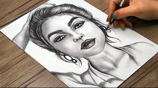 Realistic Face Drawing with Pencil | How to Draw a Girl Face Step by Step