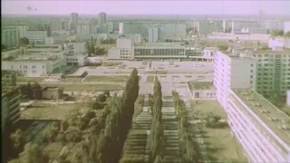 Город Припять, 1990г.,еще в первозданном виде с высоты птичьего полета.