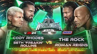 WWE 2K24 CODY RHODES & SETH ROLLINS VS THE ROCK & ROMAN REIGNS WRESTLEMANIA 40  PREDICTION