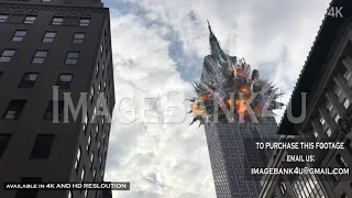 Airplane Hits the Empire state building Illustration