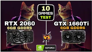 RTX 2060 vs GTX 1660 Ti | 10 Games Test | How Much Difference ?