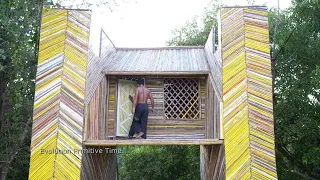 Building The Most Creative And Beautiful Bamboo Resort By Ancient Tools - part II