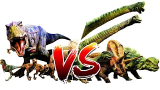 The battle of the dinosaurs. Травоядные против хищников. Animal Revolt Battle Simulator.