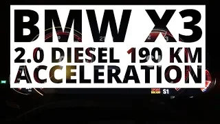 BMW X3 2.0 Diesel 190 KM (AT) - acceleration 0-100 km/h