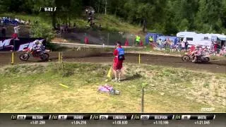 Jeffrey Herlings pass Pauls Jonass MXGP of Sweden 2015 - motocross