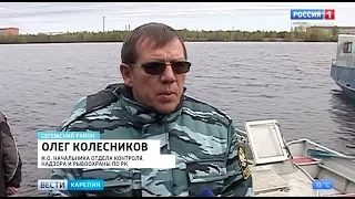 В Выгозере госинспекторы обнаружили несколько десятков запрещённых сетей