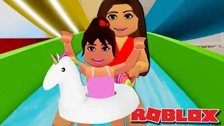 TAKING MY DAUGHTER TO A WATERPARK in Roblox | Robloxian Waterpark