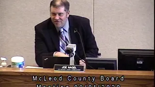 McLeod County Board Meeting September 1st, 2020