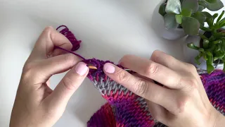 Tunisian crochet shawl part 1