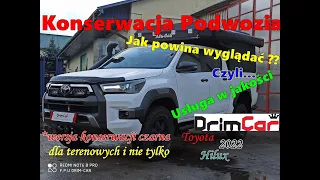 Konserwacja podwozia w jakości DrimCar!!!!!!!!! Toyota Hilux 2022 wersja usługi czarna mocna.