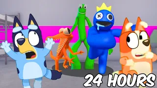 Bluey & Bingo vs RAINBOW FRIENDS For 24 Hours!