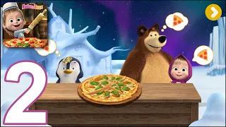 Masha and the Bear Pizzeria - Gameplay Walkthrough Part 2 - Mushroom Pizza (iOS, Android)