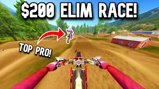 I COMPETED IN A $200 ELIMINATION RACE IN MX BIKES!