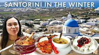What's SANTORINI like during WINTER? | Santorini Greek Food Tour