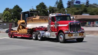 Urgent Brush Fire Response! CAL FIRE Dozer Transport and Engines Respond Code 3