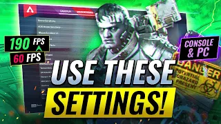 BEST APEX LEGENDS SETTINGS! (Apex PC & CONSOLE SEASON 10 FPS BOOST + NO INPUT DELAY)