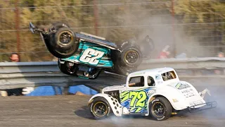 Ona Speedway Legends Car Crash Flip 10/22/22