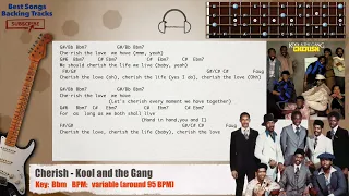 🎸 Cherish - Kool and the Gang Guitar Backing Track with chords and lyrics