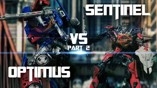 Optimus vs sentinel (transformers stop motion) 옵티머스 vs 센티넬 스톱모션