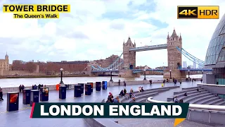 LONDON 🇬🇧 Tower Bridge, The Queen's Walk, Time ▶52 min (English Subtitles) [4K HDR]
