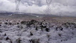 Amazing Footage of snow on Desert Rd, NZ 2018