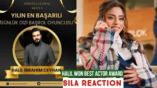 Halil Ibrahim Ceyhan Won Best Actor Award !Sila Turkoglu Reaction